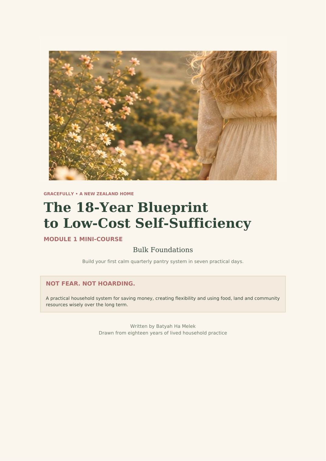 The 18-Year Blueprint Module 1 Bulk Foundations by Batyah Ha Melek