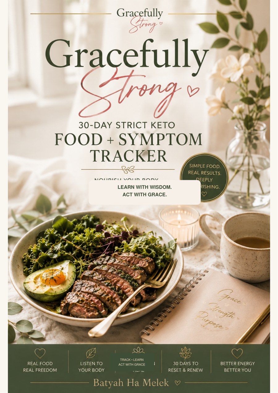 Gracefully Strong 30-Day Strict Keto Food and Symptom Tracker cover