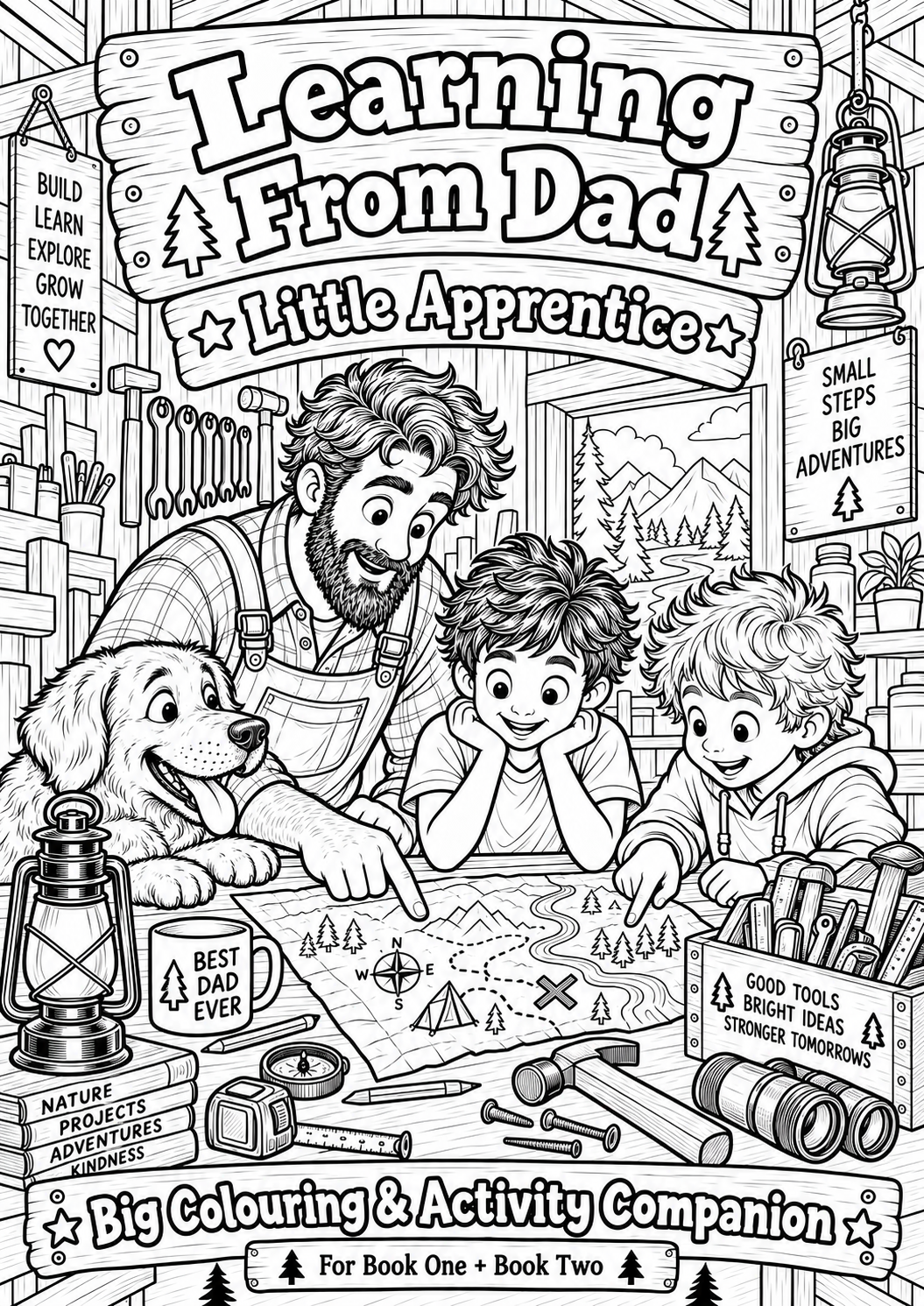 Learning From Dad Big Colouring and Activity Companion cover