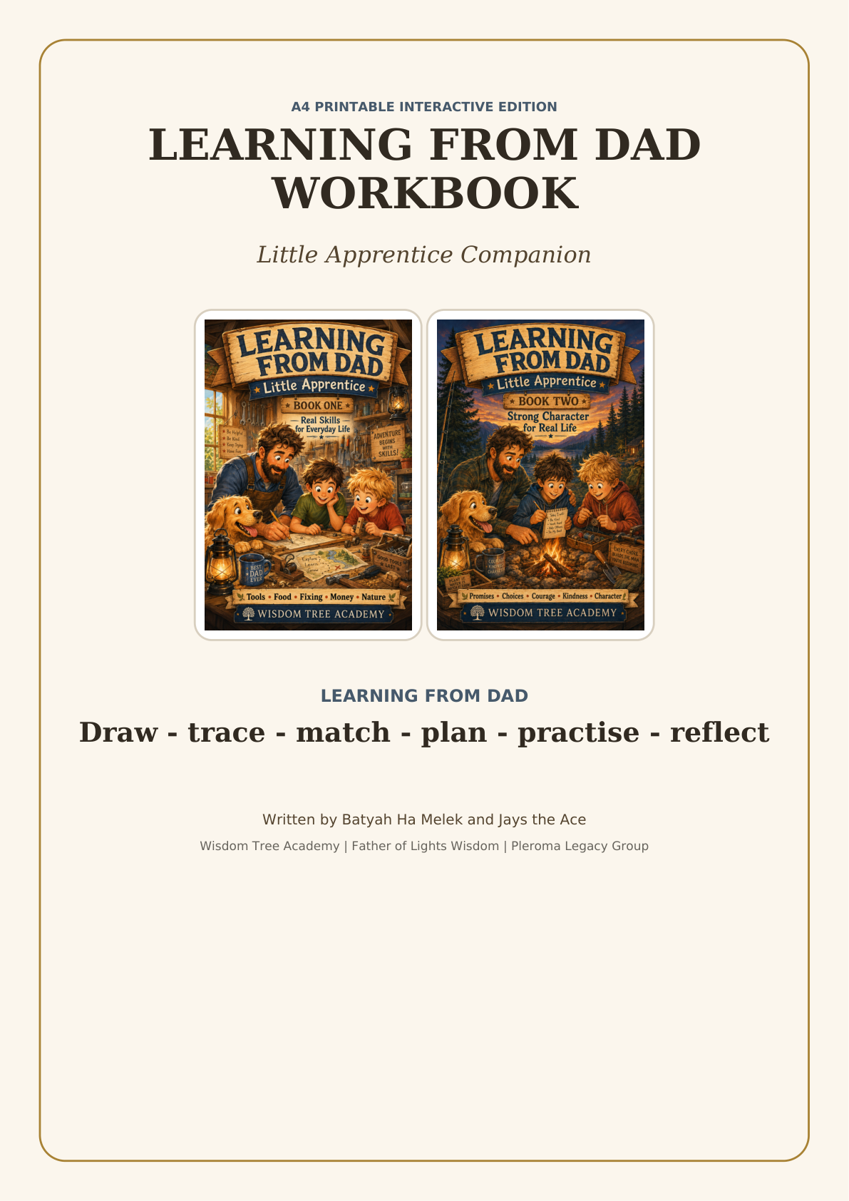 Learning From Dad workbook cover